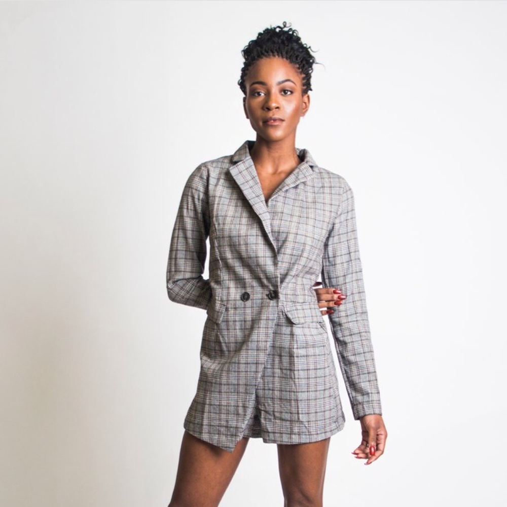 Plaid Romper